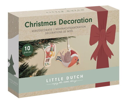 Little Dutch  - Vianočné ozdoby drevené 10 ks
