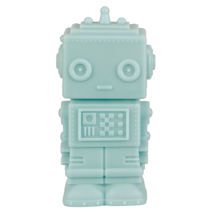 A Little Lovely Company - malé nočné svetlo - robot smoky blue