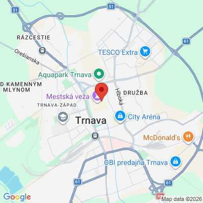 Google map: Trojičné námestie 140/10, 917 01 Trnava